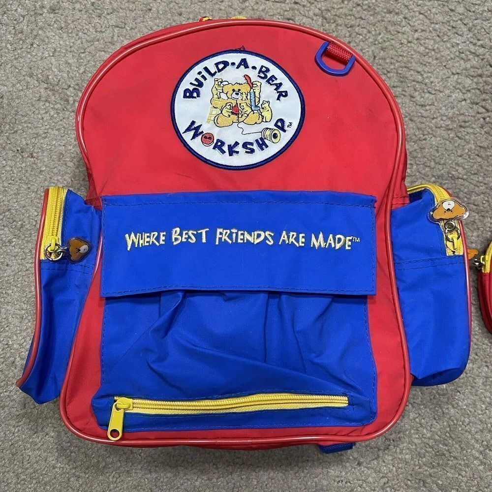 2 Piece Set Child Size Build A Bear Backpack With Matching Backpack For Plush - Picture 2 of 10